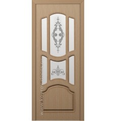 Дверь деревянная межкомнатная Виктория дуб ПО